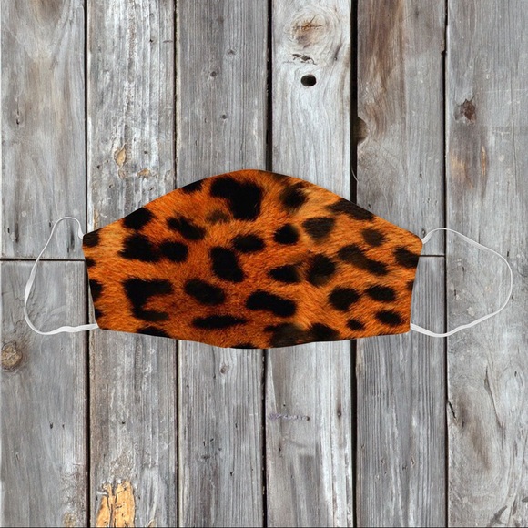Leopard color  Face Mask - Picture 3 of 5